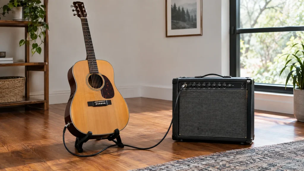 Amplifier une guitare électro-acoustique