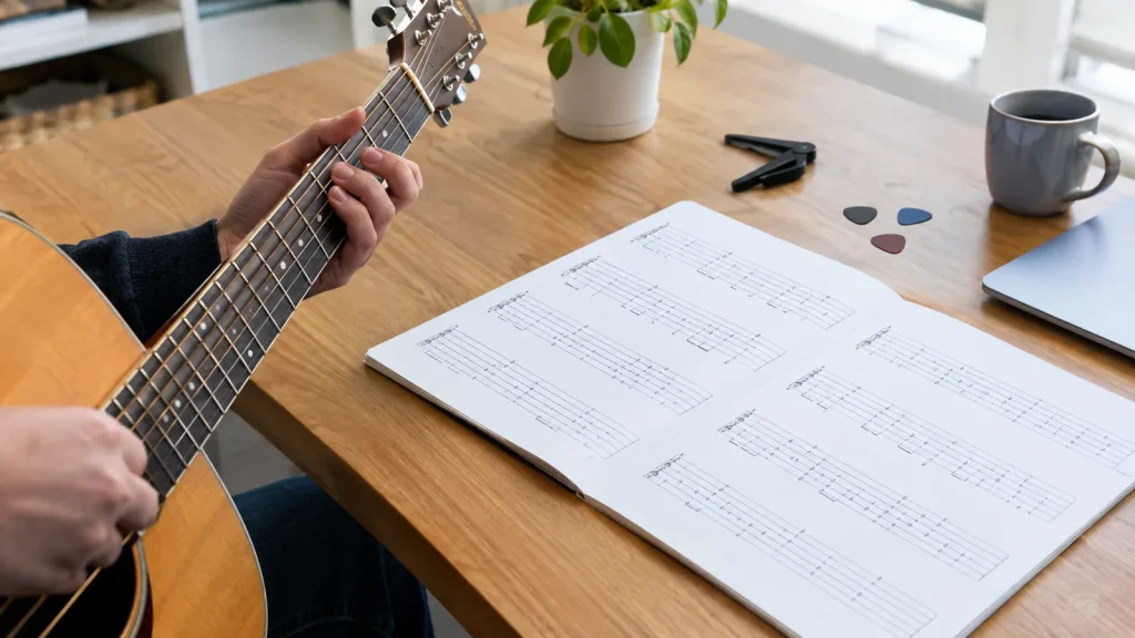 Lire une tablature de guitare