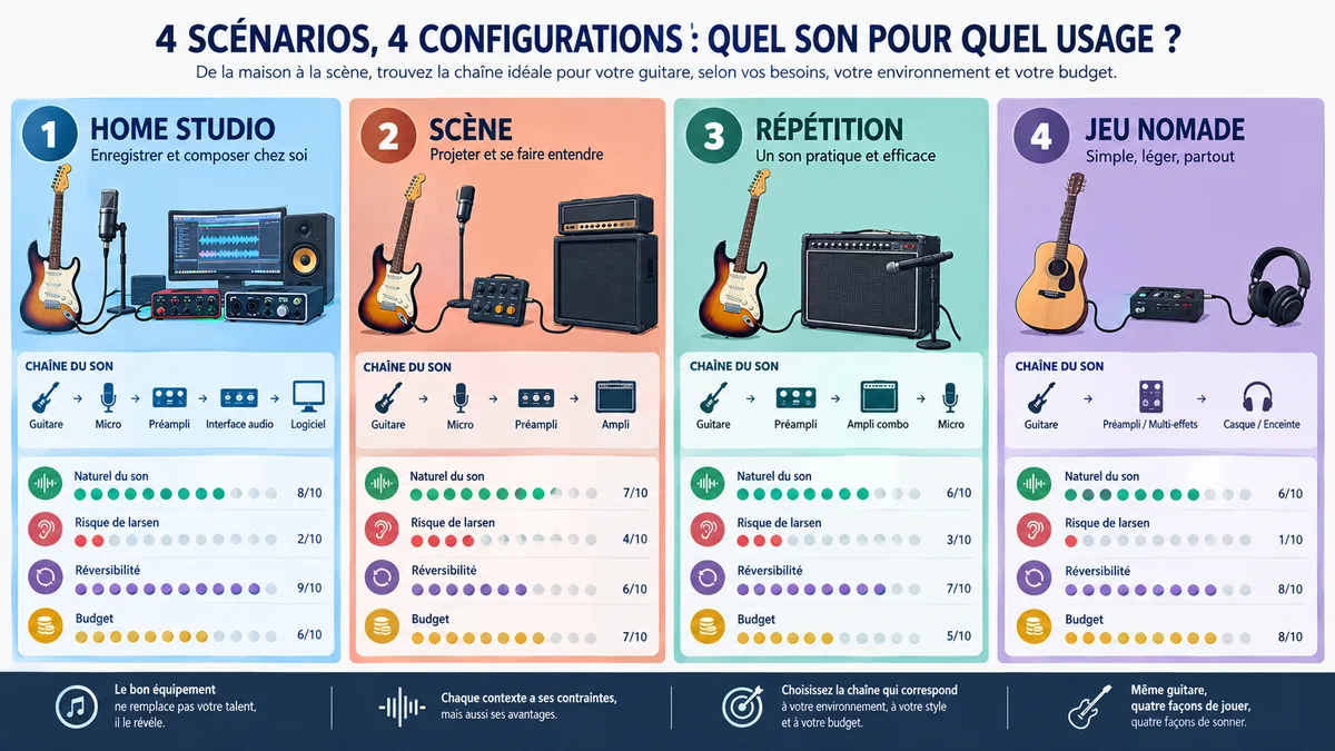 Comparatif visuel des micros selon l'usage