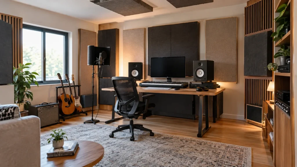 Traitement acoustique d'un home studio